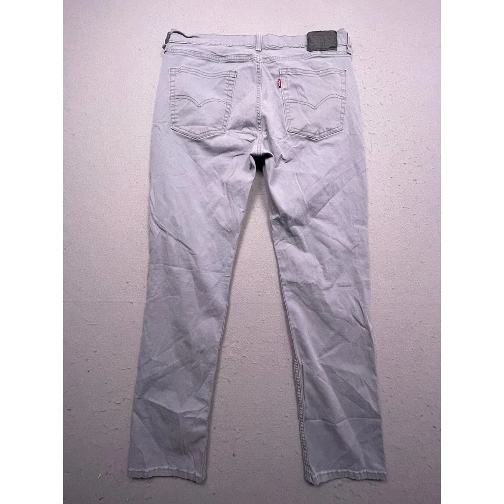 Levi's 514 Straight Fit Cotton Blend Light Gray W36 L34 Mens